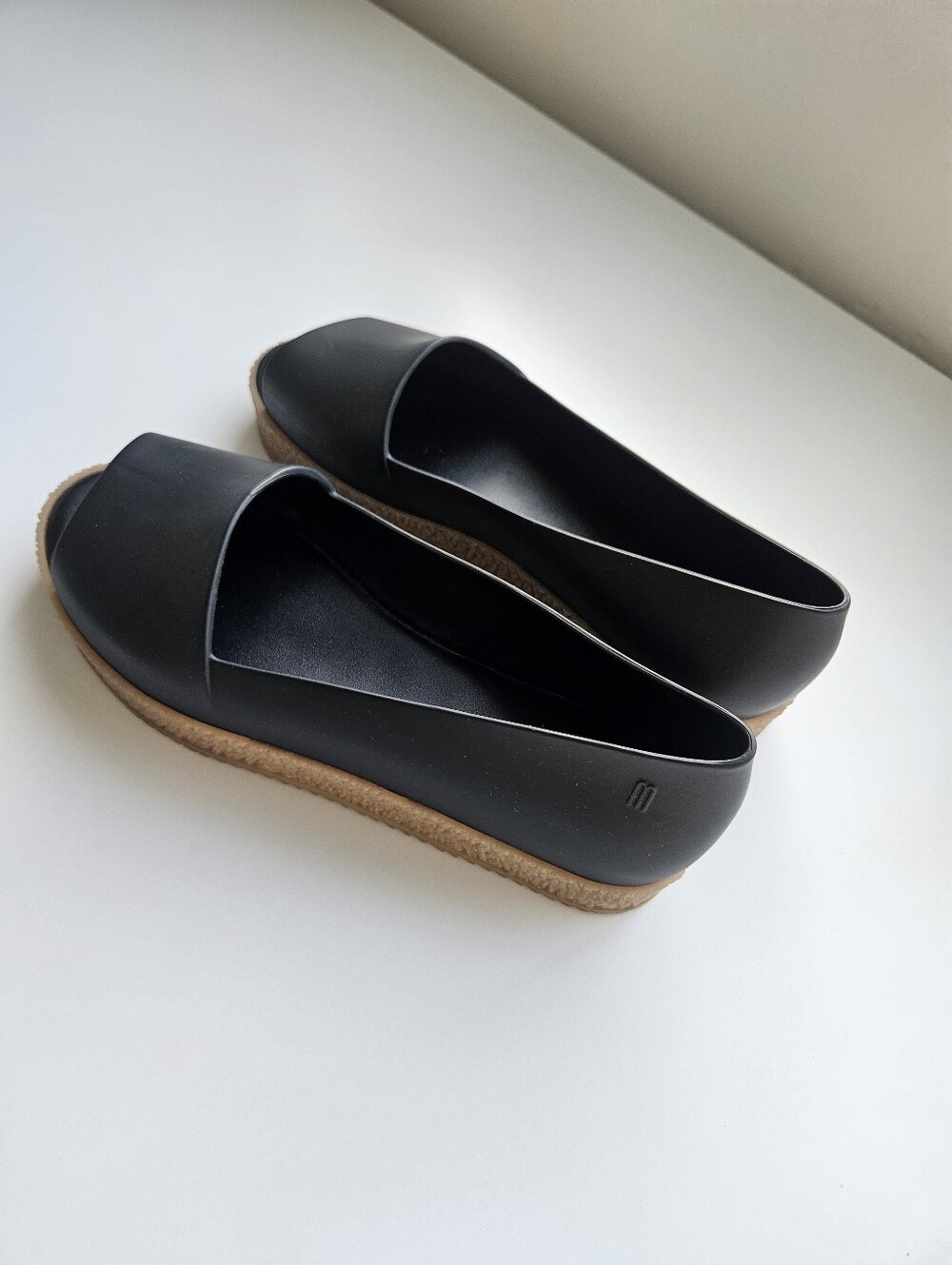 Melissa Black Open Toe Flatform PVC Shoes - Picture 7 of 13